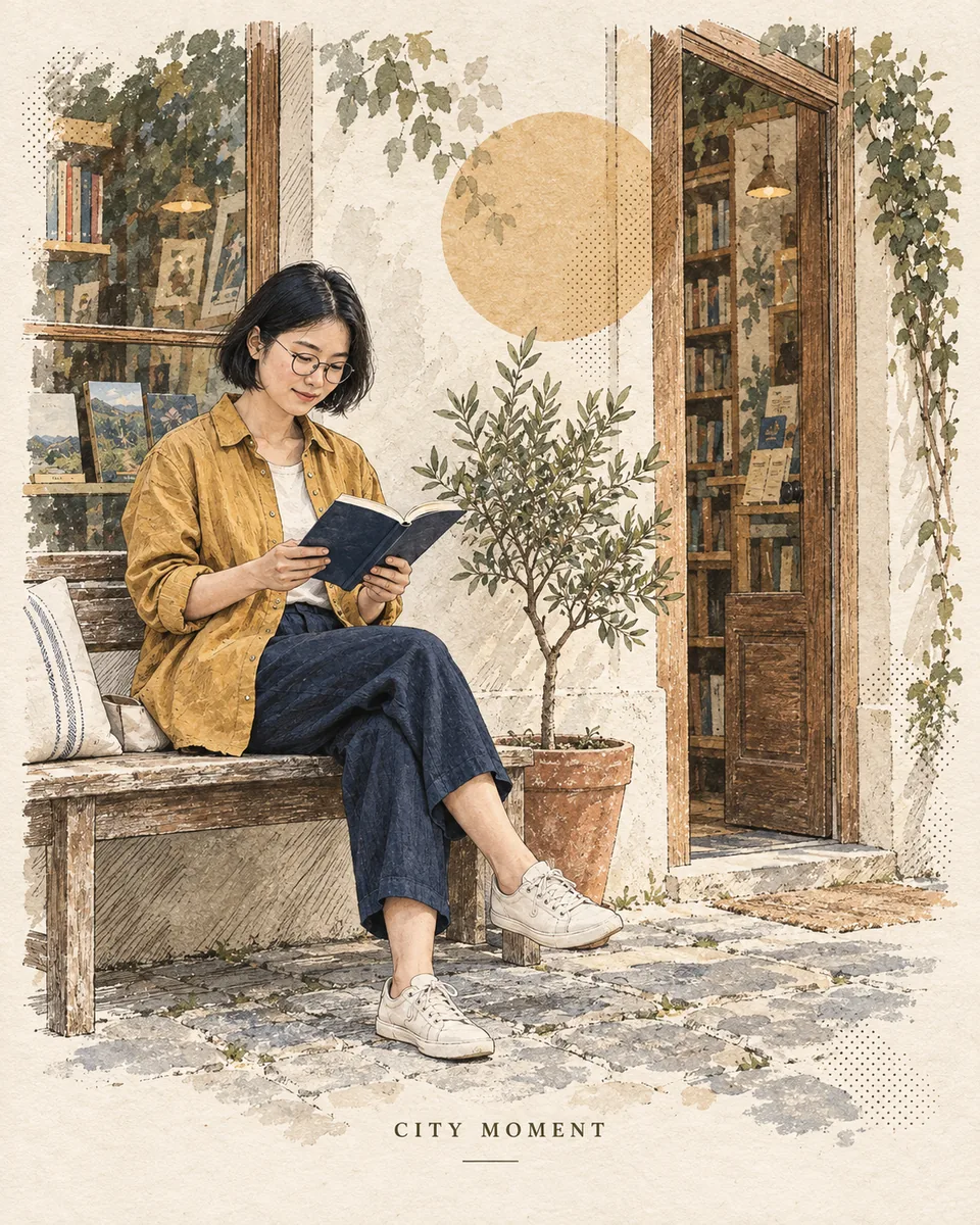 Keep the person, gesture and setting recognizable while changing the medium. A practical guide to paper texture, restrained color and reference-led illustration.